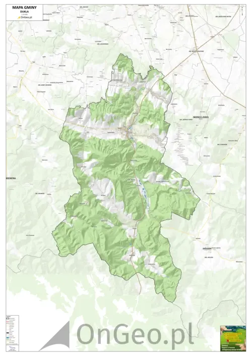 Mapa gminy Dukla